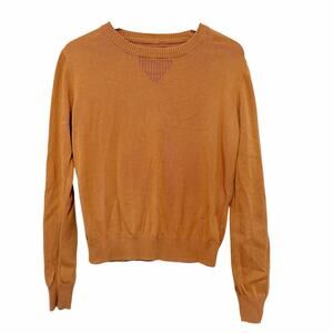 Pact Orange Organic Cotton Crewneck Sweater Sz M